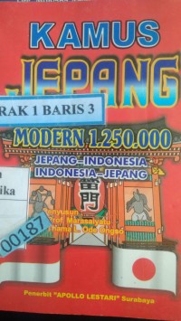 KAMUS JEPANG MODERN 1.250.000