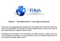 Module 1 - The Health Record – From Paper to Electronic